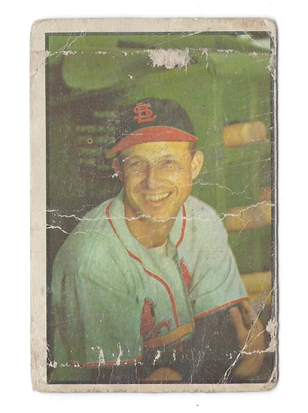1953 Stan Musial (HOF) Bowman Baseball Card - Poor Condition
