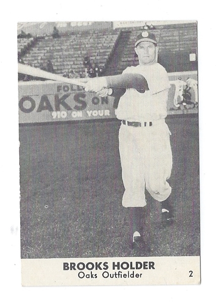 1948 Smith's Clothing - Brooks Holder (Oakland Oaks - PCL) Baseball Card