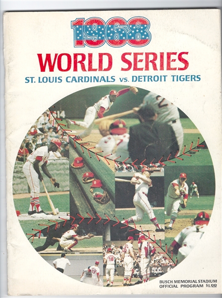 1968 World Series Program (St. Louis Cardinals vs. Detroit Tigers) at Busch Stadium in St. Louis
