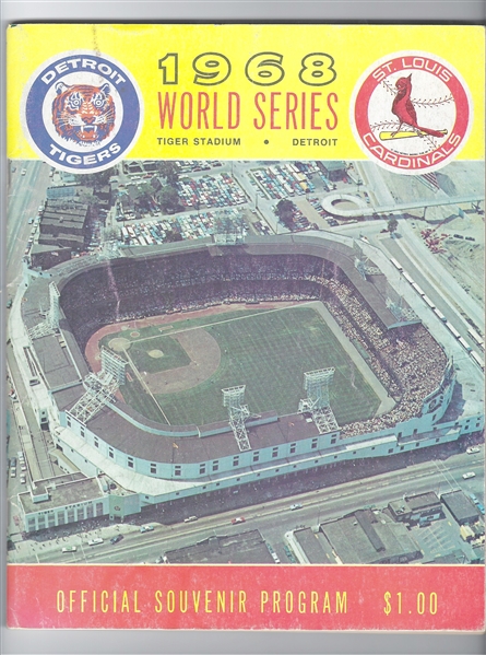 1968 World Series Program (Detroit Tigers vs. St. Louis Cardinals) at Tiger Stadium in Detroit