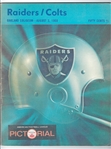 1968 Oakland Raiders (AFL) vs. Baltimore Colts Pre-Season Pro Football Program