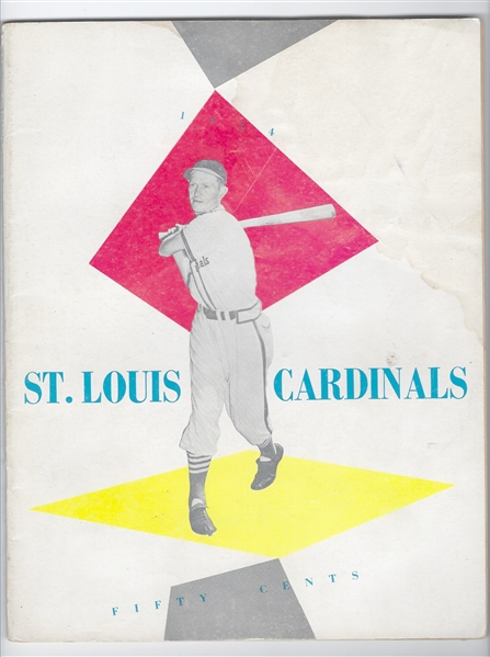 1954  St. Louis Cardinals Official Yearbook 