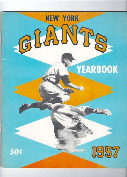 1957 NY Giants (MLB) Official Yearbook - High Grade