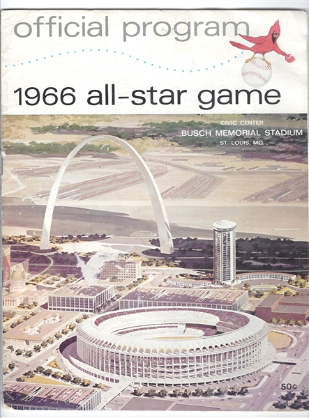 1966 MLB All-Star Game Program at St. Louis 