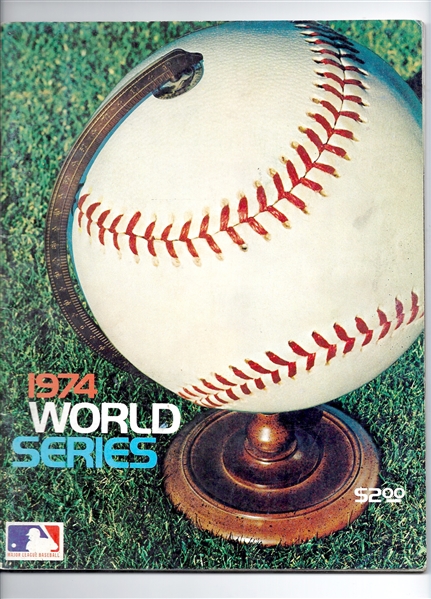 1974 World Series Program (Oakland A's vs LA Dodgers) Game # 5 Clinching Program 
