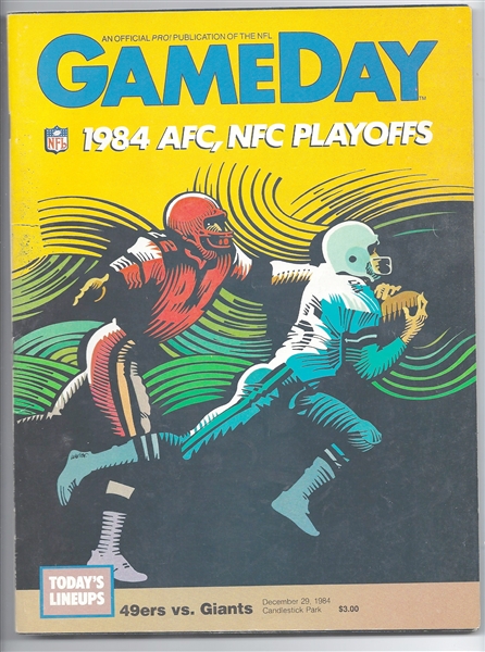 1984 NFC Divisional Playoffs - SF 49'ers vs. NY Giants - Official Program 