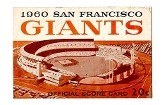 1960 San Francisco Giants - 1st Shut Out at Candlestick Park - Game Program