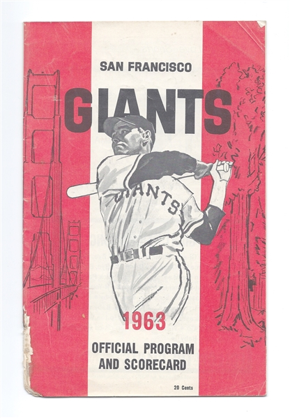1963 San Francisco Giants vs. Chicago Cubs Game Program at Candlestick Park