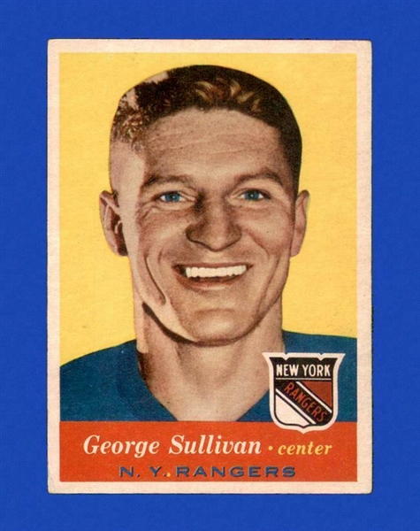 1957-58 George Sullivan- Topps Hockey Card - Better Grade