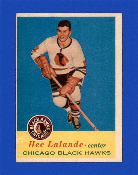 1957-58 Hec Lalande - Topps Hockey Card - Nice Grade
