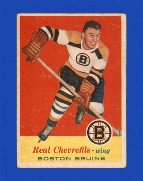 1957-58 Real Chevrefils - Topps Hockey Card -Nice Grade