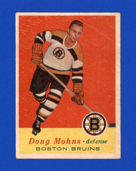 1957-58 Doug Mohns - Topps Hockey Card - Nice Grade