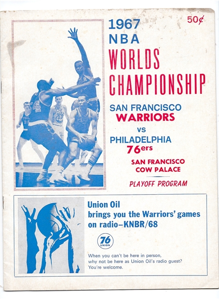 1967 NBA World Championship (SF Warriors vs. Philadelphia 76'ers) Program at San Francisco - Game #6 - The Clincher