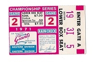 1971 NLCS Ticket Stub (SF Giants vs. Pittsburgh Pirates) Game # 2 at Candlestick Park