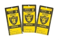1995 Oakland Raiders (NFL) Lot of (3) Photo Field Passes