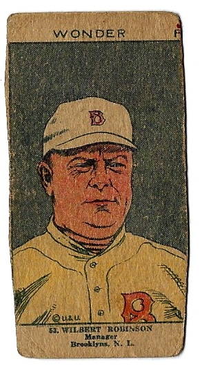 1923 W515 Wilbert Robinson (HOF) Baseball Strip Card - Hand Cut