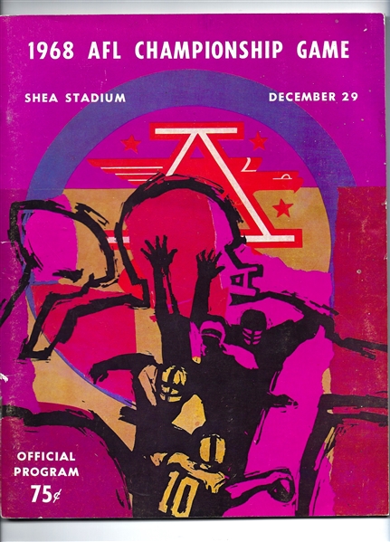 1968 AFL Championship (NY Jets vs. Oakland Raiders) Official Program at Shea Stadium