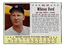 1963 Whitey Ford (HOF) Post Cereal Card