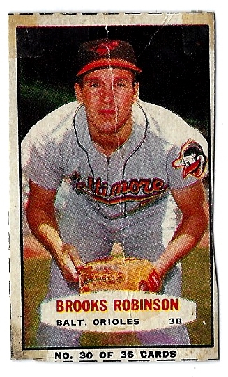  1963 Brooks Robinson (HOF) Bazooka Hand Cut Baseball Card