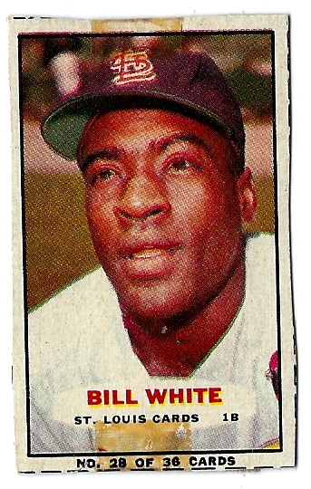            Bill White (St. Louis Cardinals) Bazooka Hand Cut Baseball Card