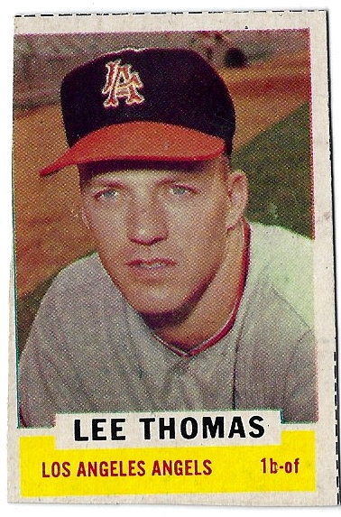               Lee Thomas (LA Angels) Bazooka Hand Cut Baseball Card 