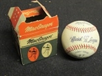 1950s MacGregor - 97 Official League - Pristine Baseball With Original Box