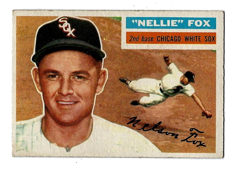 1956 Nellie Fox (HOF) Topps Baseball Card - Better Than Nice Grade