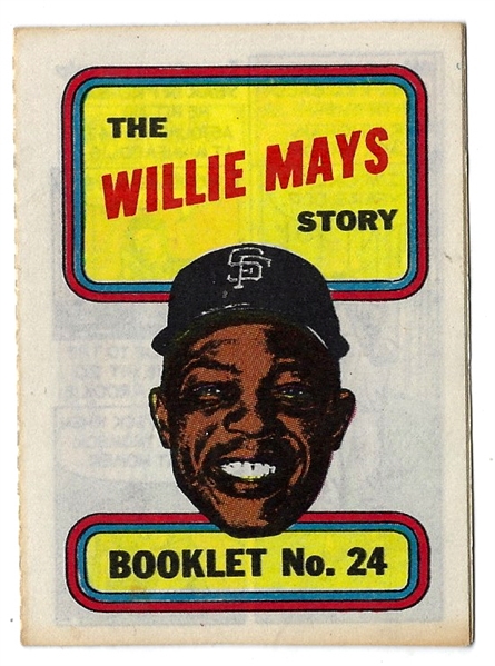 1970 Willie Mays (HOF) Topps Story Booklet - High Grade