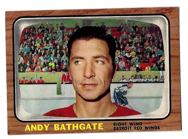 1966 Andy Bathgate (Detroit Red Wings - NHL) Hockey Card - High Grade 