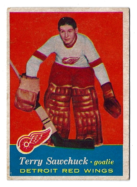1957-58 Terry Sawchuck (Pro Hockey Hall of Fame) Topps Hockey Card
