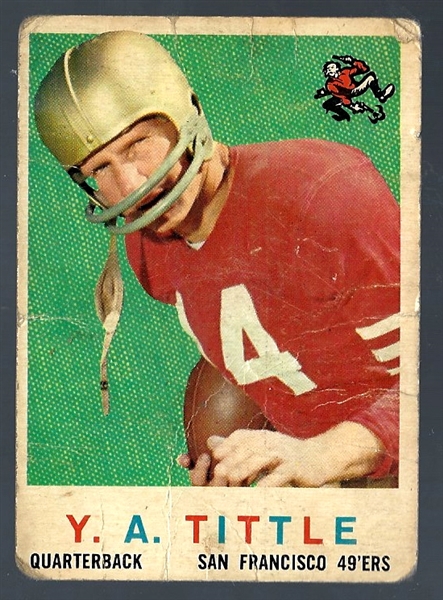 1959 YA Tittle (SF 49'ers) Topps Football Card