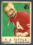 1959 YA Tittle (SF 49ers) Topps Football Card