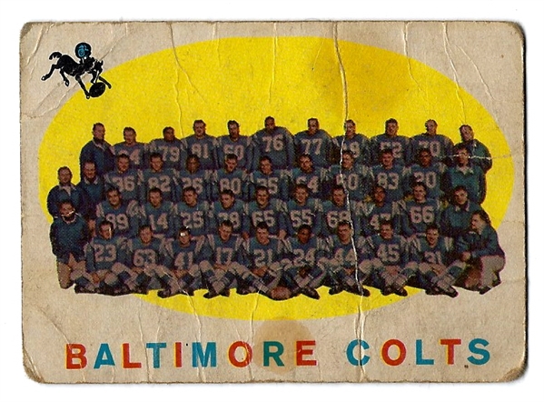 1959 Baltimore Colts (World Champions) Topps Team Card