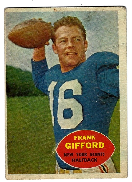 1960 Frank Gifford (HOF) Topps Football Card