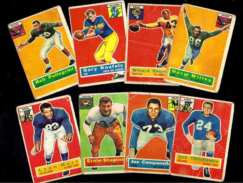 1956 Topps Football Cards Lot of (8) - Less Than Mid Grade