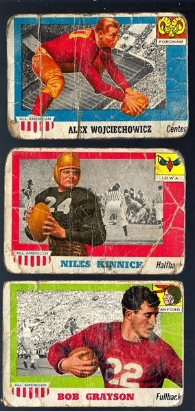 1955 Topps All-American Football Cards - Lot of (3)