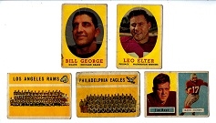 1957 - 58 & 1960 Topps Football Cards Lot of (5) - Lesser Condition