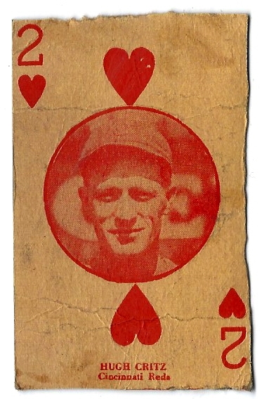 1927 Hughie Critz (Cincinnati Reds) W560 Strip Card