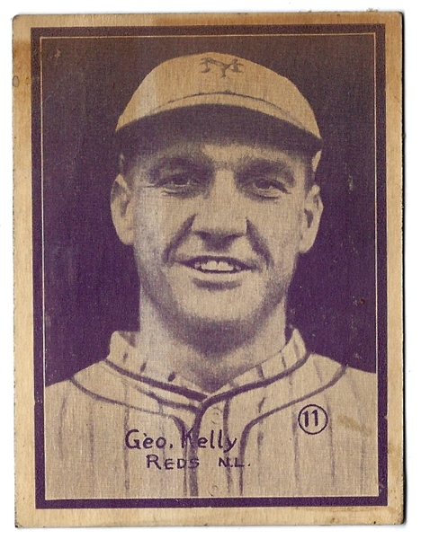 1931 George Kelley (Cincinnati Reds) W517 Baseball Strip Card