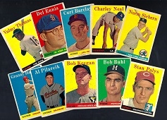 1958 Topps Baseball Cards Lot of (10) - Mostly Mid Grade