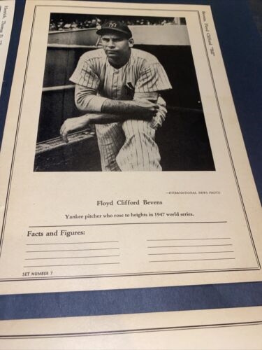 1946 Floyd Bevens (NY Yankees) Sports Exchange Card