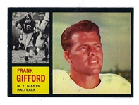 1962 Frank Gifford (HOF) Topps Football Card - Better Grade