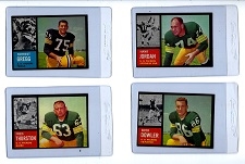 1962 Green Bay Packers (NFL) Lot of (4) Topps Football Cards - Better Grade