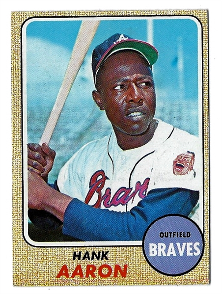 1968 Hank Aaron (HOF) Topps Baseball Card - High Grade