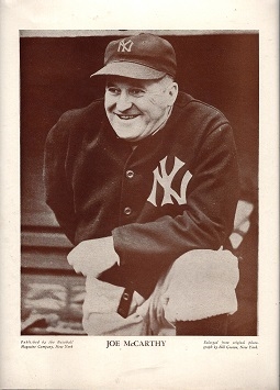 1930's Joe McCarthy (Manager - NY Yankees) Large Size Team Premium - High Grade