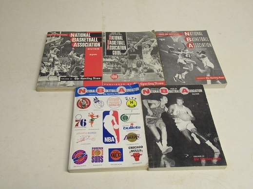 1960's The Sporting News Lot of (5) NBA Guides