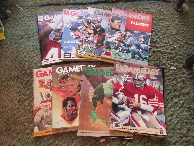 1983 - 1987 SF 49'ers Lot of (8) Football Programs