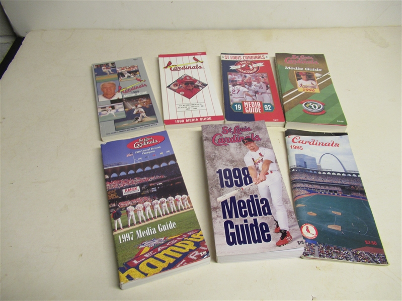 St. Louis Cardinals Lot of (7) Media Guides