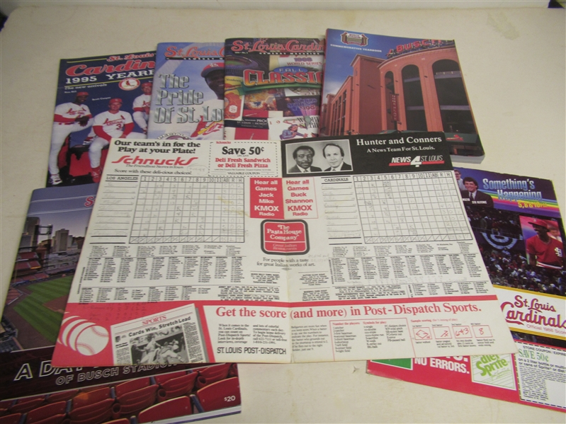1988 - 2001 St. Louis Cardinals Lot of (7) Programs/Scorecards