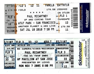 2005 & 2010 Paul McCartney Lot of (2) Concert Tickets